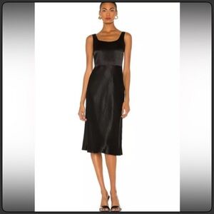 Vince Black Satin Dress